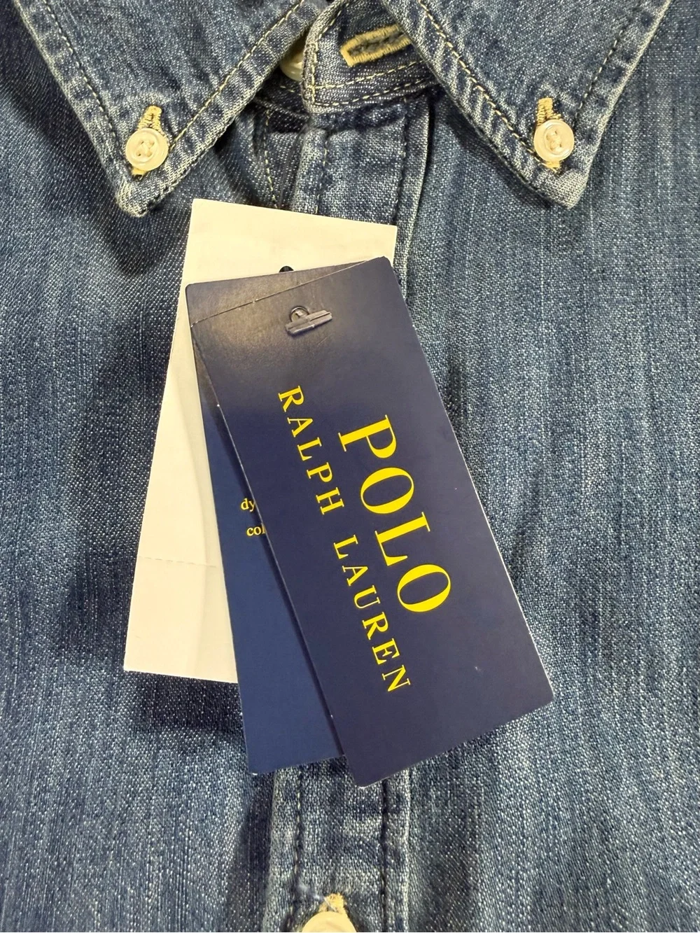 Girl’s Polo Ralph Lauren Blue Denim Belted Shirt Dress Size 10 NEW